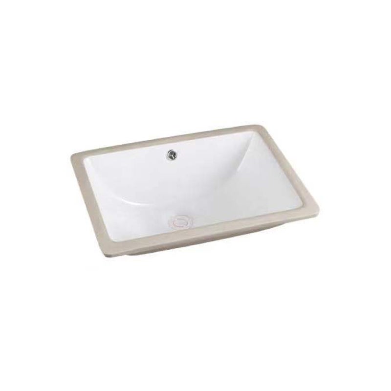 ACA 455x325x180mm Undermount Basin Rectangle Gloss White Ceramic Sinks Under Counter