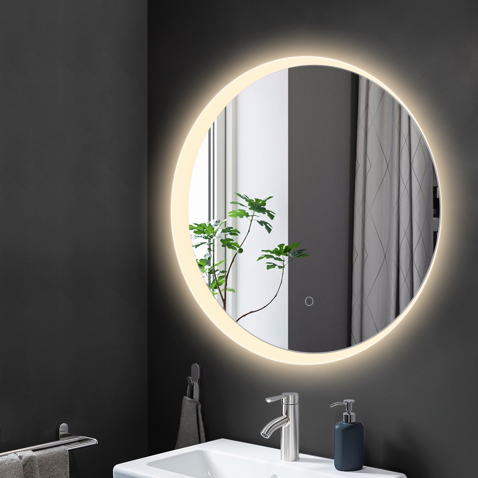 Light up touch deals mirror