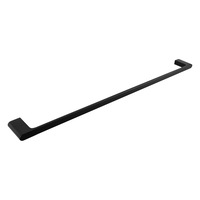 ACA 600mm Bathroom Square Matt Black Single Towel Rail Towel Rack Wall Mounted