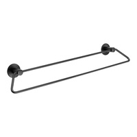 ACA 600mm Self Adhesive Black Double Towel Rail 304 Stainless Steel Wall Mounted Drill Free Towel Rack