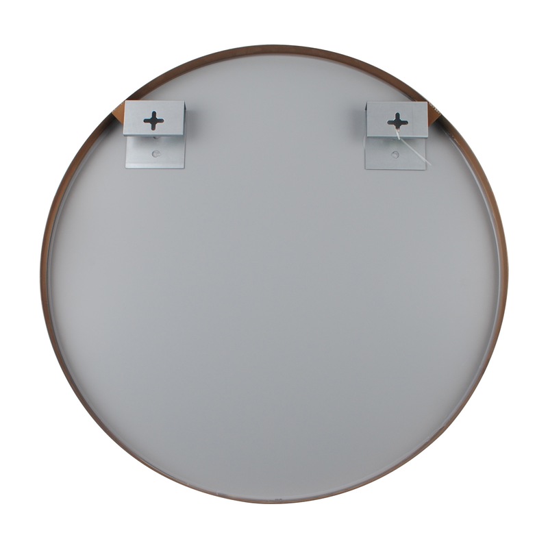Buy 600x600x40mm Bathroom Mirror Rose Gold Stainless Steel Framed Round
