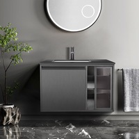 ACA 750x505mm Wall Hung Bathroom Vanity Cabinet & Ceramic Counter Top Basin