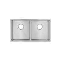 ACA 770x450x215mm 1.2mm Handmade Top/Undermount Double Bowls Kitchen Sink