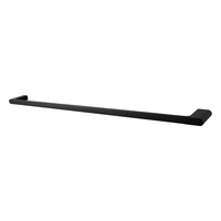 ACA 800mm Bathroom Square Matt Black Single Towel Rail Towel Rack Wall Mounted