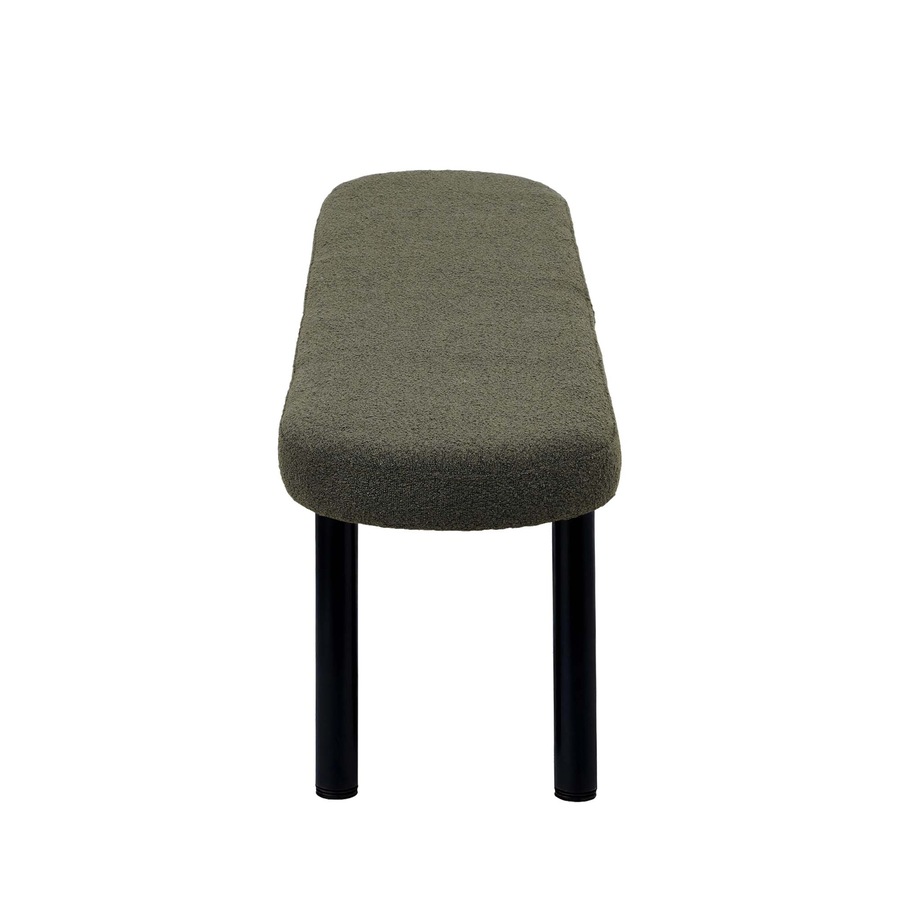 ACA 180cm Boucle Fabric Dining Bench Chair Entryway Seat Hallway Home -Dark Green