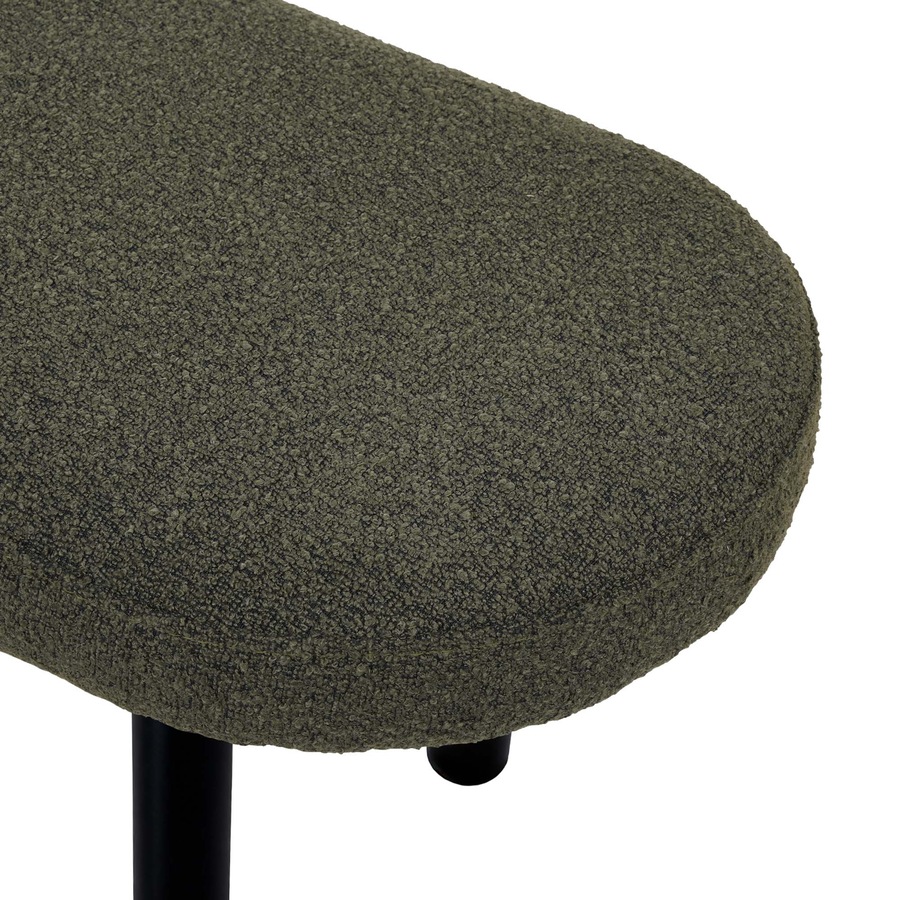 ACA 180cm Boucle Fabric Dining Bench Chair Entryway Seat Hallway Home -Dark Green