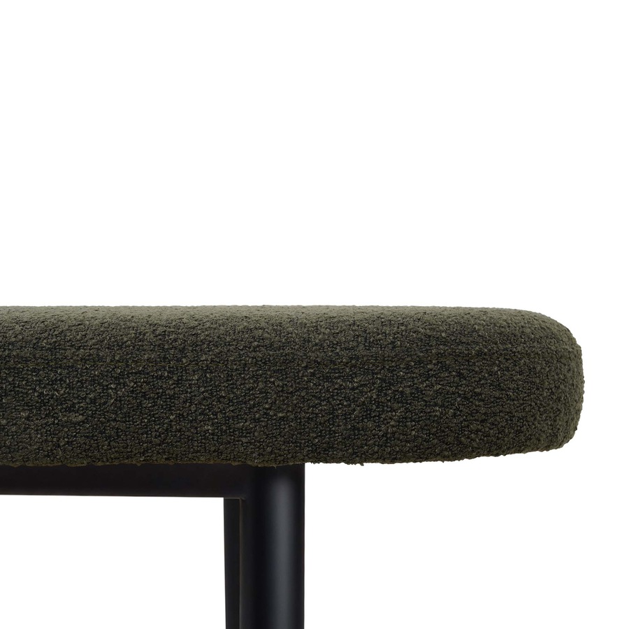 ACA 180cm Boucle Fabric Dining Bench Chair Entryway Seat Hallway Home -Dark Green