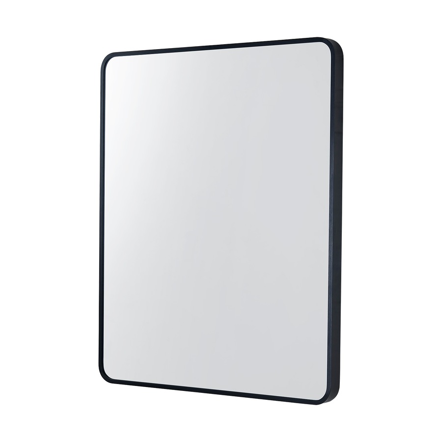 ACA 50x65CM Black Aluminium Framed Wall Mounted Makeup Decor Mirror Bathroom Bedroom
