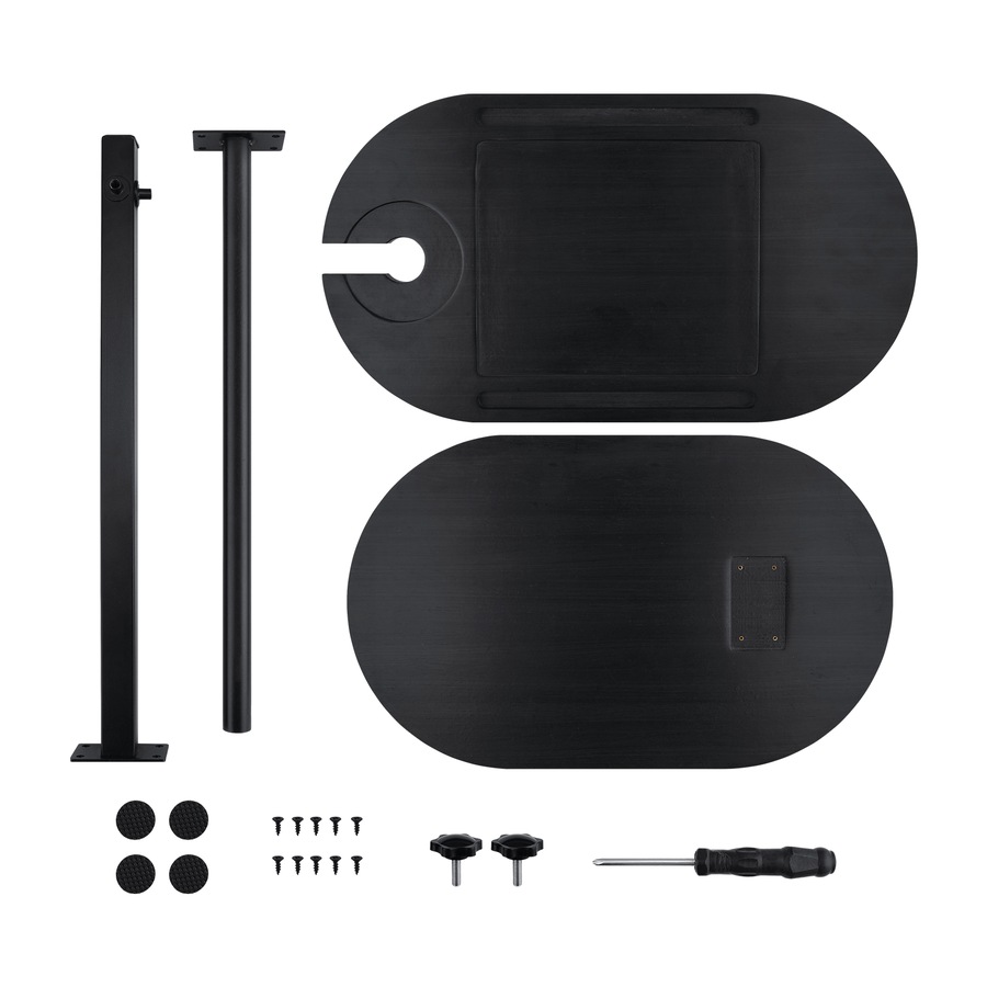 ACA Bathroom Black Spa Freestanding Luxury Side Table Bath Caddy Tray Shelf for Bathtub