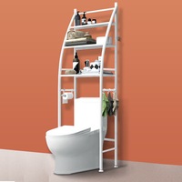 ACA White 3-Tier Over Toilet Storage Shelf Bathroom Cabinet Laundry Organizer Towel Rack