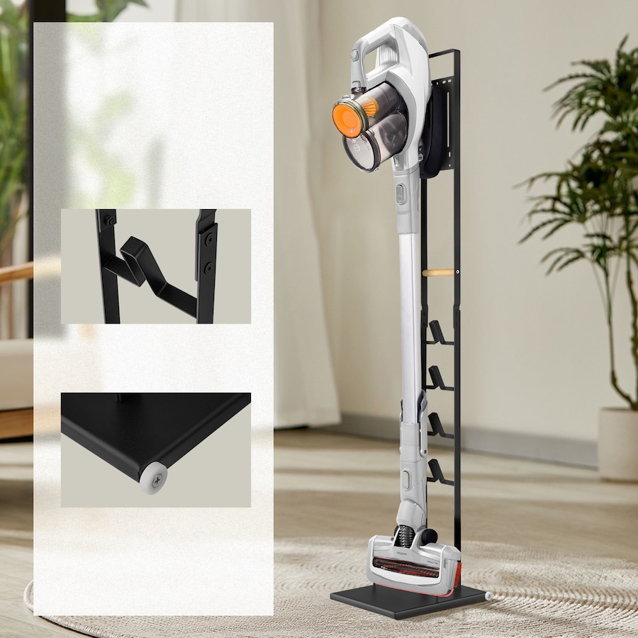 ACA Black Cordless Vacuum Stand Rack Cleaner Free standing Holder For Dyson Xiaomi Iron