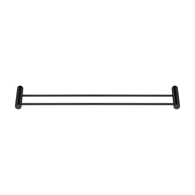 Buy ACA Black Double Towel Rail 600mm Rack Bar Wall Holder Hanger 304