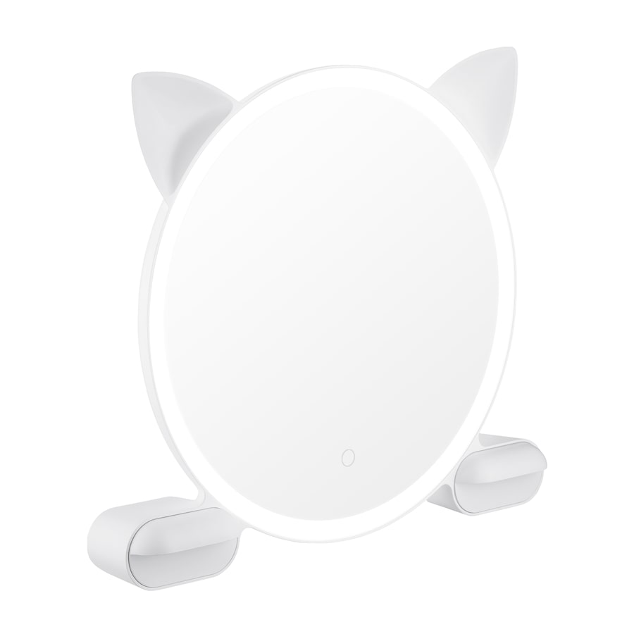 ACA LED Makeup Mirror Cat Ear Vanity Tabletop 3 Colors Light Strip Touch 450mm