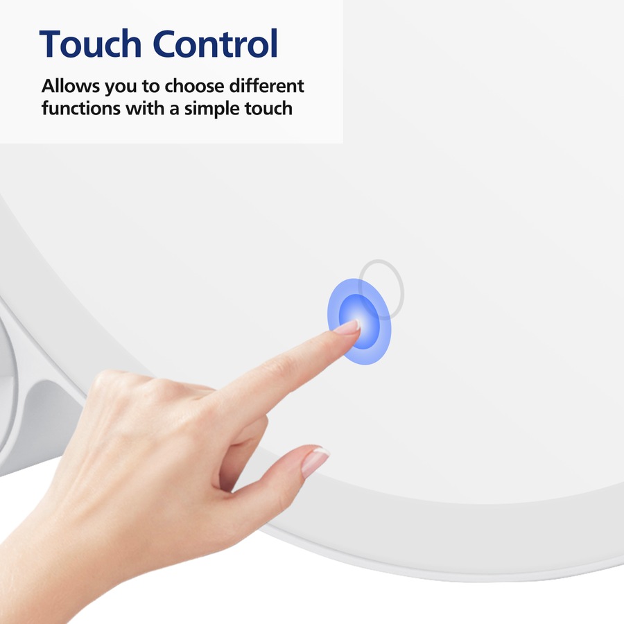 ACA LED Makeup Mirror Cat Ear Vanity Tabletop 3 Colors Light Strip Touch 450mm