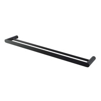 ACA Bathroom Double Towel Rack Towel Rail Black 600mm