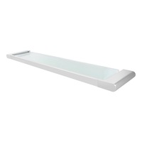 ACA Bathroom Chrome Single Glass Shelf Storage Wall Mounted Shower Wall Accessories