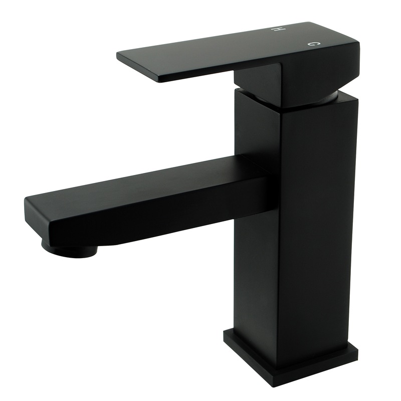 Buy ACA Matte Black Bathroom Tap Square Mixer Taps Sink Basin Faucet ...