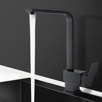 ACA Kitchen Tap Mixer Tap Square Faucet Sink Laundry Swivel WELS Black