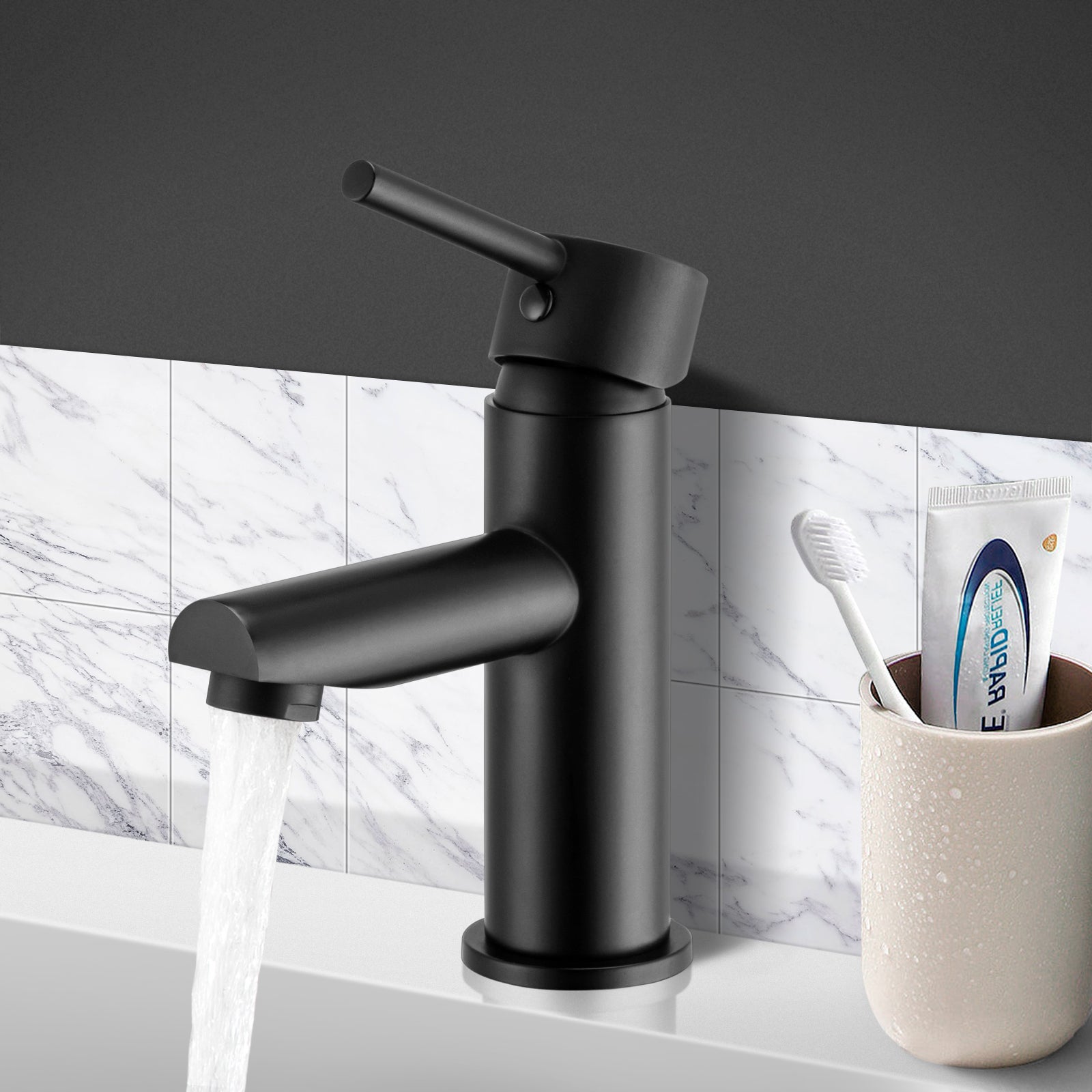 ACA Matte Black Basin Mixer Tap Vanity Sink Faucet BRASS WELS & WATERMARK