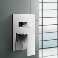 ACA Brass Square Bath & Shower Diverter Mixer in Chrome