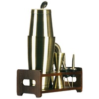 ACA Bronze Plated Boston Cocktail Shaker Juicer Maker Mixer Barware 10pc Kit