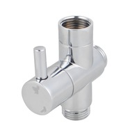 ACA Chrome Round Brass Diverter Valve Shower Toilet Bidet Sprayer Water Adapter G1/2''