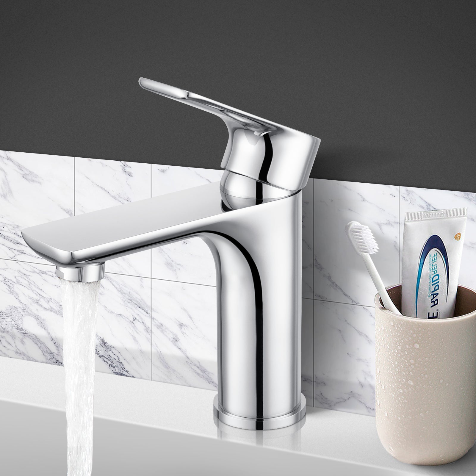ACA Bathroom Chrome Basin Mixer Tap Sink Solid Brass Faucet WELS