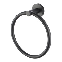 ACA Bathroom Round Towel Ring Holder Black