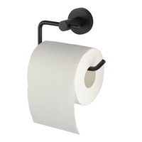 ACA Bathroom Round Toilet Roll Tissue Paper Holder Matt Black