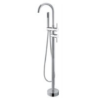 ACA Freestanding Bath Mixer Spout w/ Handheld Shower Head Round