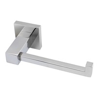 ACA Square Bathroom Toilet Roll Holder Tissue Paper Hook Chrome