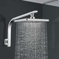 ACA Shower Head Set 8" Rain Shower Head Square Chrome WELS High Pressure