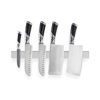ACA 50CM Chrome Magnet Knife Holder Utensil Rack Wall Mount Tool Shelf 304 Stainless Steel