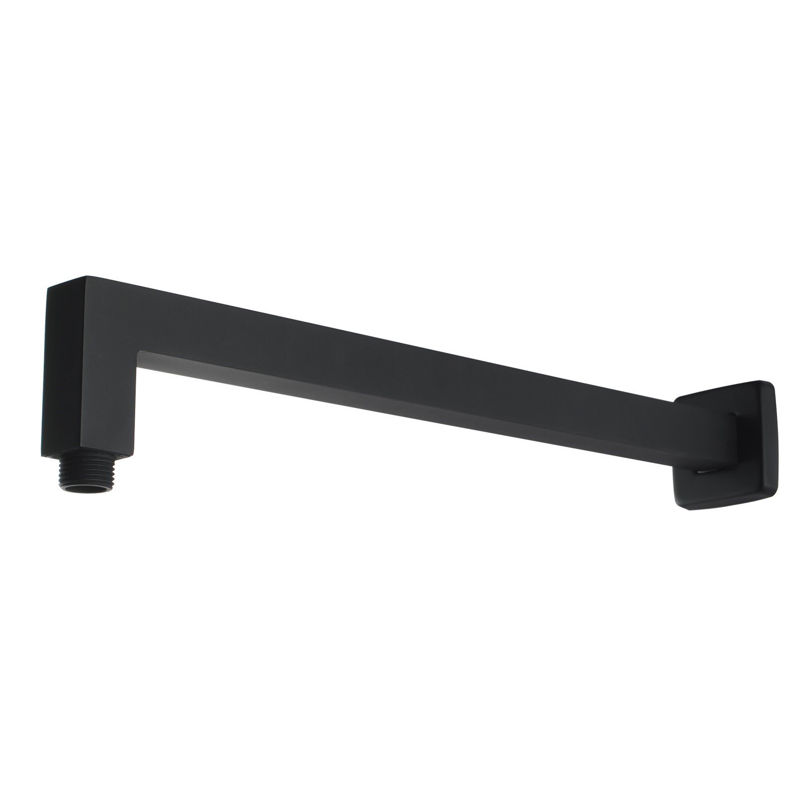 ACA Matte Black Shower Arm 400mm Wall Mounted Square
