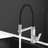 ACA Ottimo Brushed Nickel Pull Out Kitchen Sink Mixer Tap Faucet Lead Free