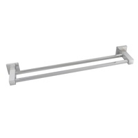 ACA Bathroom Square Double Towel Rack Towel Rail Chrome 800mm