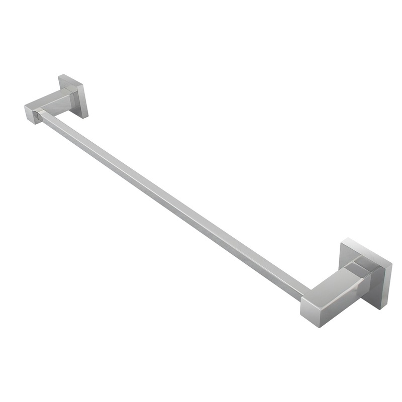 Buy ACA Bathroom Square Single Towel Rack Towel Rail Chrome 800mm - MyDeal