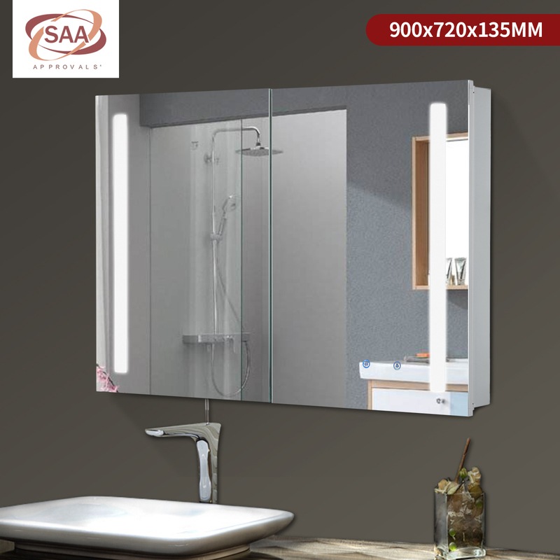 Buy Pencil Edge LED Mirror Shaving with Mirror Touch Sensor Switch Wall Hung Aluminum