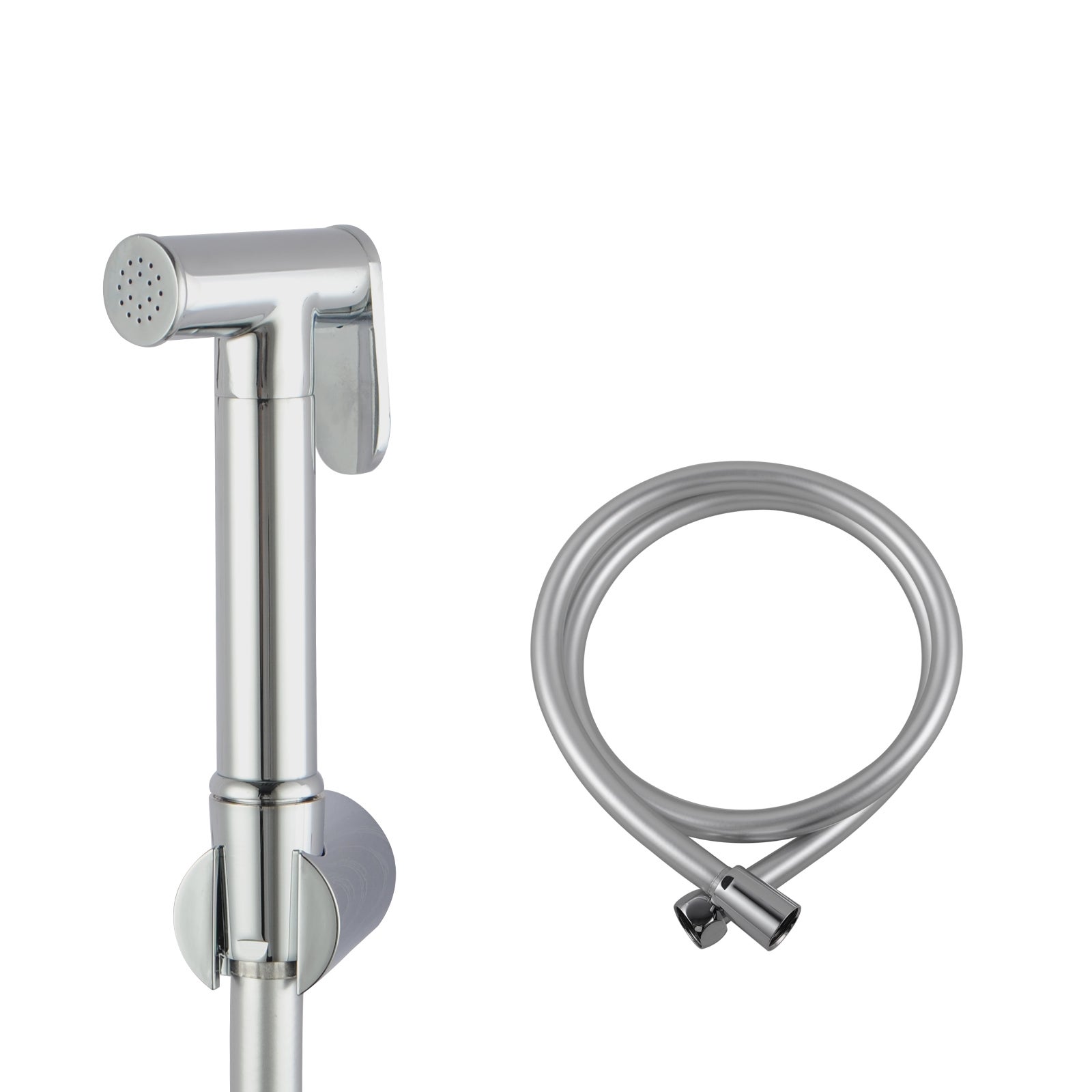 ACA Round Chrome Brass Toilet Bidet Spray Kit with 1.2m PVC Water Hose