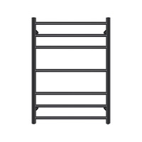 ACA Round Electric Heated Towel Rack Rail Warmer 7 Bar Black Stainless Steel SAA