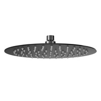 ACA 10 inch Super-Slim SS304 Round Rainfall Shower Head Matte Black 250mm