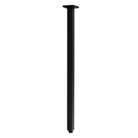 ACA Solid Brass Square Ceiling Shower Arm - Black 600mm