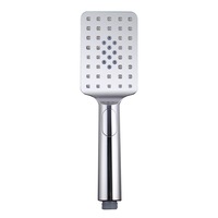 ACA Square 3 Functions Chrome Rainfall Hand Held Shower Head Only