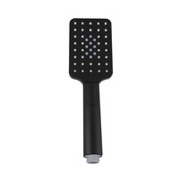 ACA Square 3 Functions Matte Black Rainfall Hand Held Shower Head Only