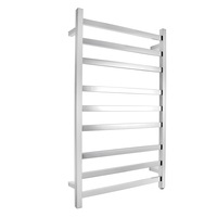 ACA Square Electric Heated Towel Rack Rail Warmer 9 Bar Chrome Stainless Steel SAA