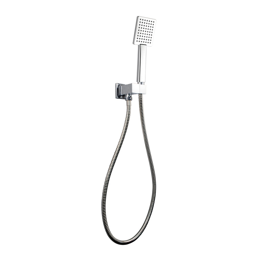 ACA Square Chrome Shower Holder Wall Connector with handheld shower set Watermark & WELS