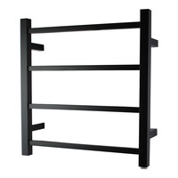 ACA Square Electric Heated Towel Rack Rail Warmer 4 Bar Black Stainless Steel SAA