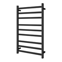 ACA Square Electric Heated Towel Rack Rail Warmer 9 Bar Black Stainless Steel SAA