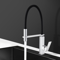 ACA Kitchen Tap Pull Out Rubber Spout Mixer Tap Sink Chrome Faucet Watermark WELS