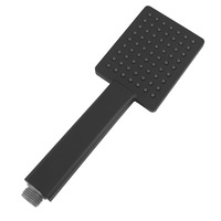 ACA Square Rainfall Handheld Shower Spray Head in Matt Black